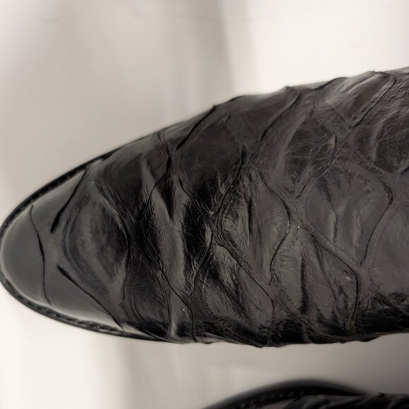 Rare El Dorado Vintage Pre-Ban Black Anteater Boots 10.5D - Picture 9 of 12